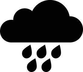 Fototapeta na wymiar Hard Rain icon in trendy style isolated on white background . Rain cloud sign