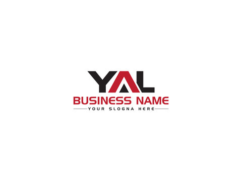 Typographic YAL Three Letter Logo Template For All Kind Of Use