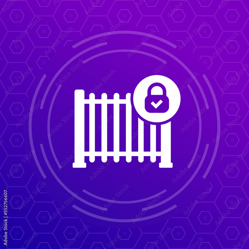 Canvas Prints automatic gate locked icon, vector pictogram