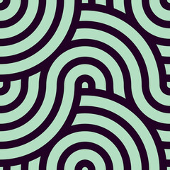 Wavy seamless vector pattern. Modern stylish texture with monochrome trellis. Repeating geometric for background and wrapping. Simple graphic illustration design. Trendy hipster sacred geometry.