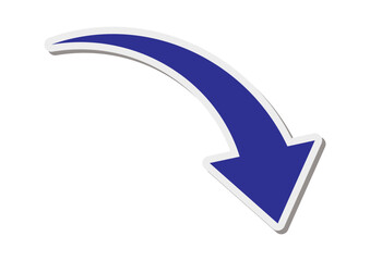 右肩下がりの矢印　下降/DOWN