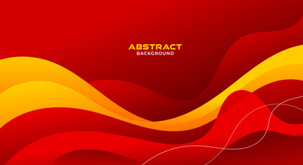 Wave red and orange abstract background