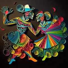Papercut Dance, generative art, ai