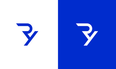 ry, yr monogram initial letters logo icon - obrazy, fototapety, plakaty