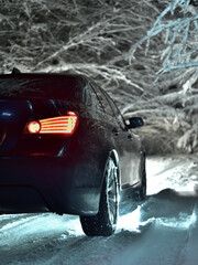 car in snow