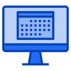computer blue icon