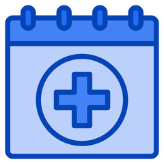 medical appointment blue icon