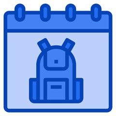 Fototapeta premium school blue icon