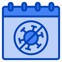 virus protection blue icon