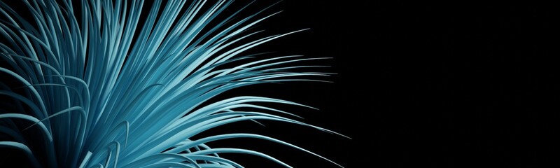 Abstract burst of blue wires 3d rendering background illustration