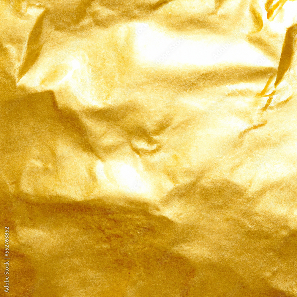 Poster gold crumpled background paper texture. high quality background and copy space for text.