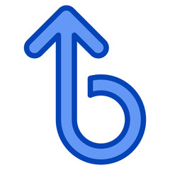 curve blue icon