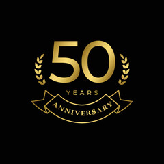 Fototapeta premium vintage anniversary logo template