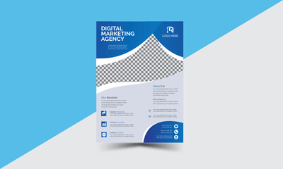 Corporate Flyer Layout with Graphic Elements, Creative Flyer Layout, Corporate Flyer Layout,