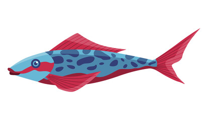 Fish. Realistic aquarium accessory. Decoration or equipment for aquarium. Cartoon  element