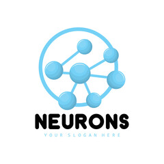 Neuron Logo, Molecule Logo Design, Vector AND, Template Illustration