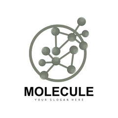 Neuron Logo, Molecule Logo Design, Vector AND, Template Illustration