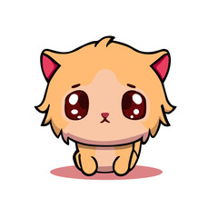 Art & Illustration,vector cartoon of a cute kitten 