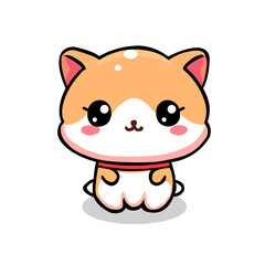 Art & Illustration,vector cartoon of a cute kitten 