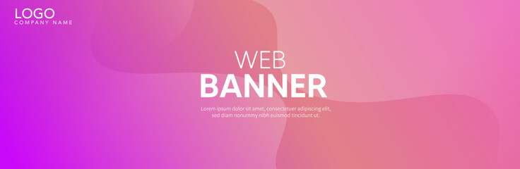 Abstract Pink background with waves, Pink banner

