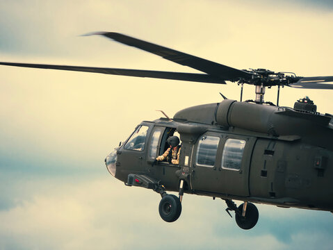 United States Military Helicopter. Combat US Air Force