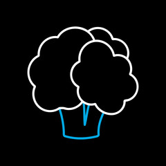 Cauliflower isolated vector icon. Vegetable sign