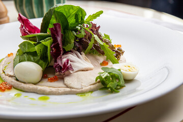 Vitello Tonnato with vegetables and egg