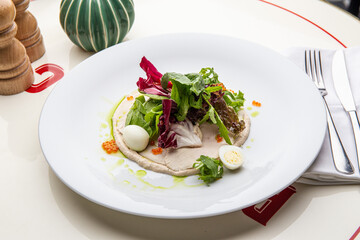 Vitello Tonnato with vegetables and egg