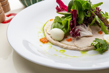 Vitello Tonnato with vegetables and egg