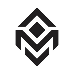 Creative Letter M in Diamond