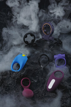 Erection Enhancing Sex toys for men. Adjustable Silicone Cock Ties. Silicone Cock Ring for Longer, Harder, Stronger Erections. Colorful rings holding penis erection