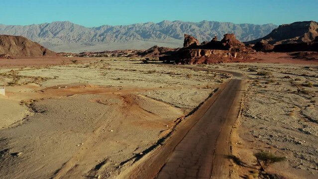 Aerial view in Timna park in Arava desert