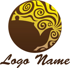 The logo with tea pot, can be used for tea, drinking, and tea culture