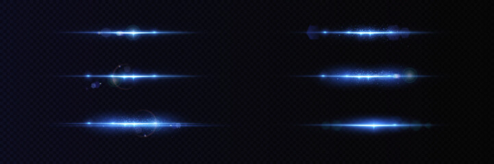 Glow effect. Blue glowing particles, stars. Vector illustration.