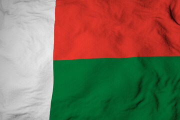 Flag of Madagascar in 3D rendering