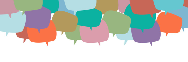 Speech bubbles banner