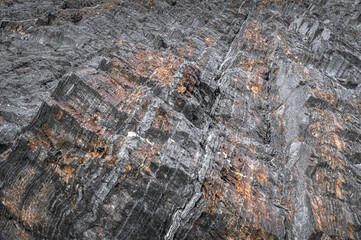 Closeup view of prominent rocks. Kekurskiy Cape, Rybachy Peninsula, Russia.