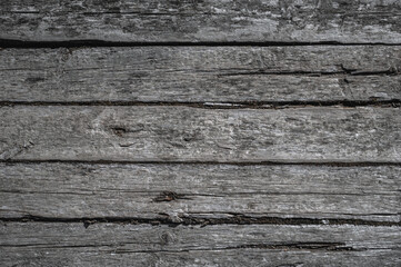 Fototapeta premium Textured wooden surface full of cracks.