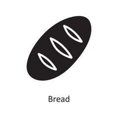 Bread vector Solid Icon Design illustration. Christmas Symbol on White background EPS 10 File
