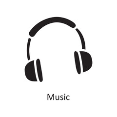 Music vector Solid Icon Design illustration. Christmas Symbol on White background EPS 10 File