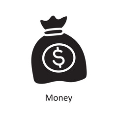 Money vector Solid Icon Design illustration. Christmas Symbol on White background EPS 10 File