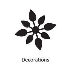 Decorations vector Solid Icon Design illustration. Christmas Symbol on White background EPS 10 File