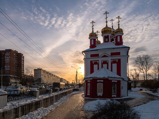 church in the evening