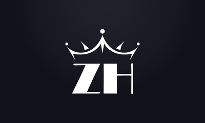 King crown logo design vector and extra bold queen symbol