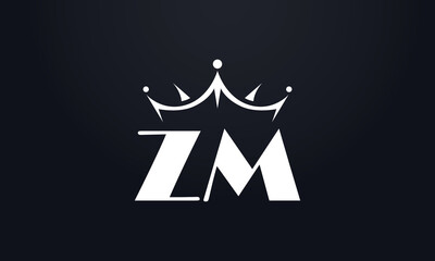 King crown logo design vector and extra bold queen symbol