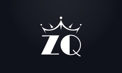 King crown logo design vector and extra bold queen symbol
