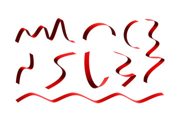 赤い帯のイラスト(png)