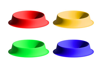 カラフルな器のイラスト(png)