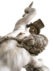 Naklejka premium Il Ratto di Polissena PNG image transparent background, sculpture 1855-1865 by Pio Fedi placed in the Loggia dei Lanzi in Florence.