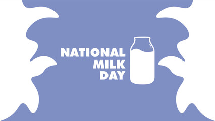 National Milk day design banner, poster or social media post